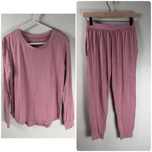 Kyte Baby Women’s Bamboo Pajama Set Size XS Pink Matching Top Pants Loungewear